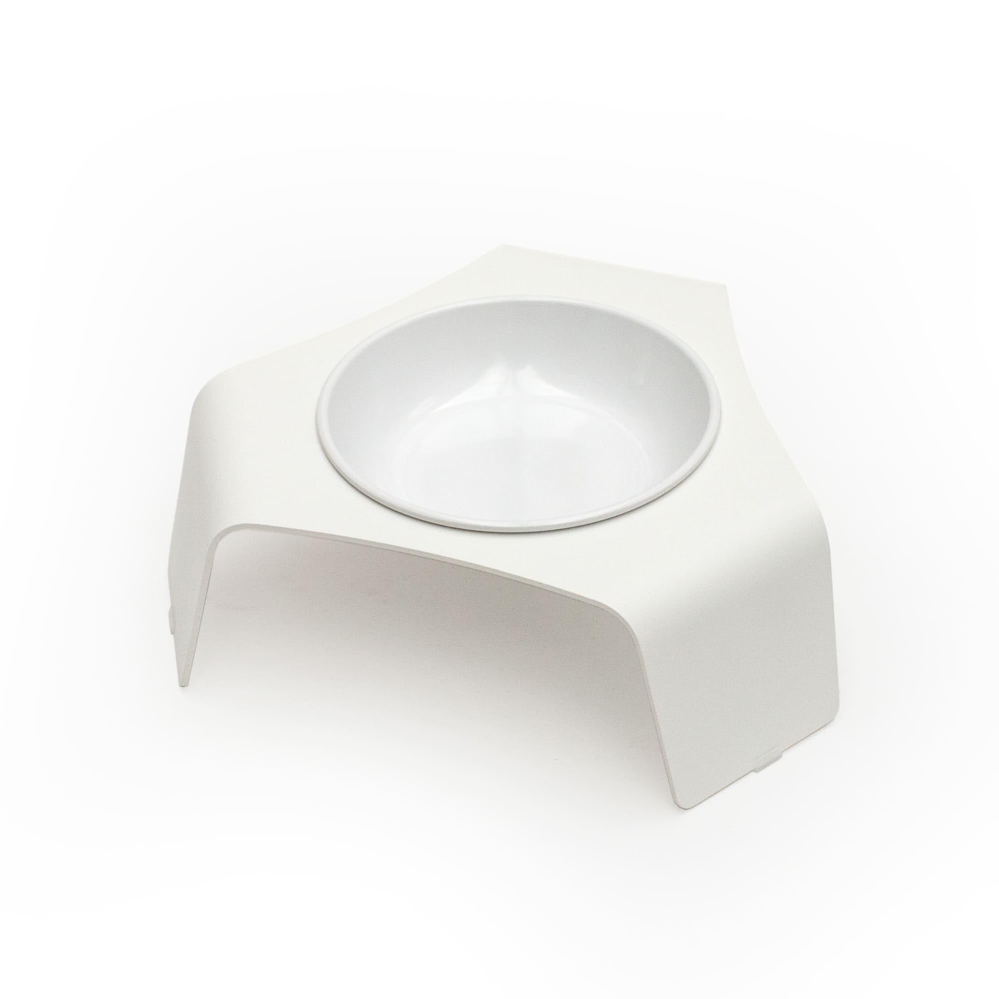 LucyBalu® Deli Gamelle surélevée pour Chat avec Support I Blanc