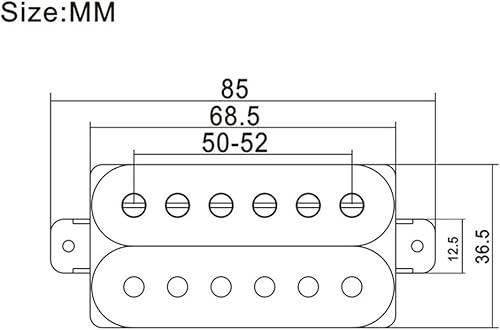 Miniatura 9 de SAPHUE Alnico 5 Humbucker Pickup - Juego de pastillas para guitarra eléctrica de doble bobina con cuello y puente con precableado y tornillos,