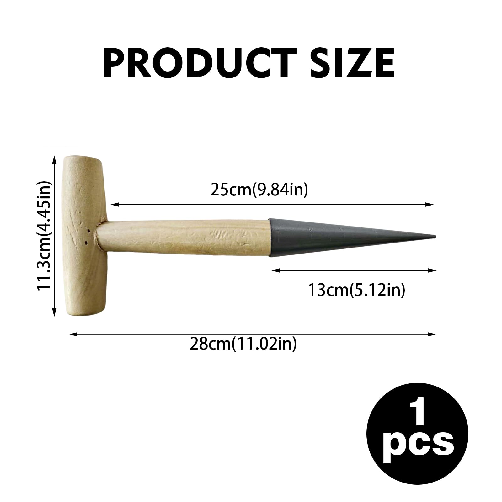 Plantoir à Main Traditionnel en Acier Inoxydable avec Manche en Bois - Outil de Jardinage Ergonomique pour Plantation Facile