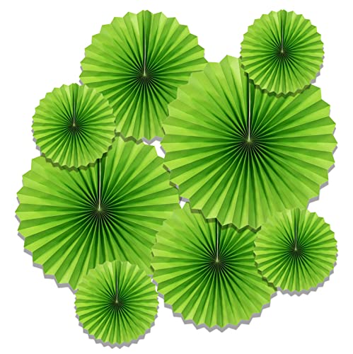 ZYOOO Papierfächer zum Aufhängen für Partydekorationen, 30,5 cm und 40,6 cm, Grün, 8 Stück Cover