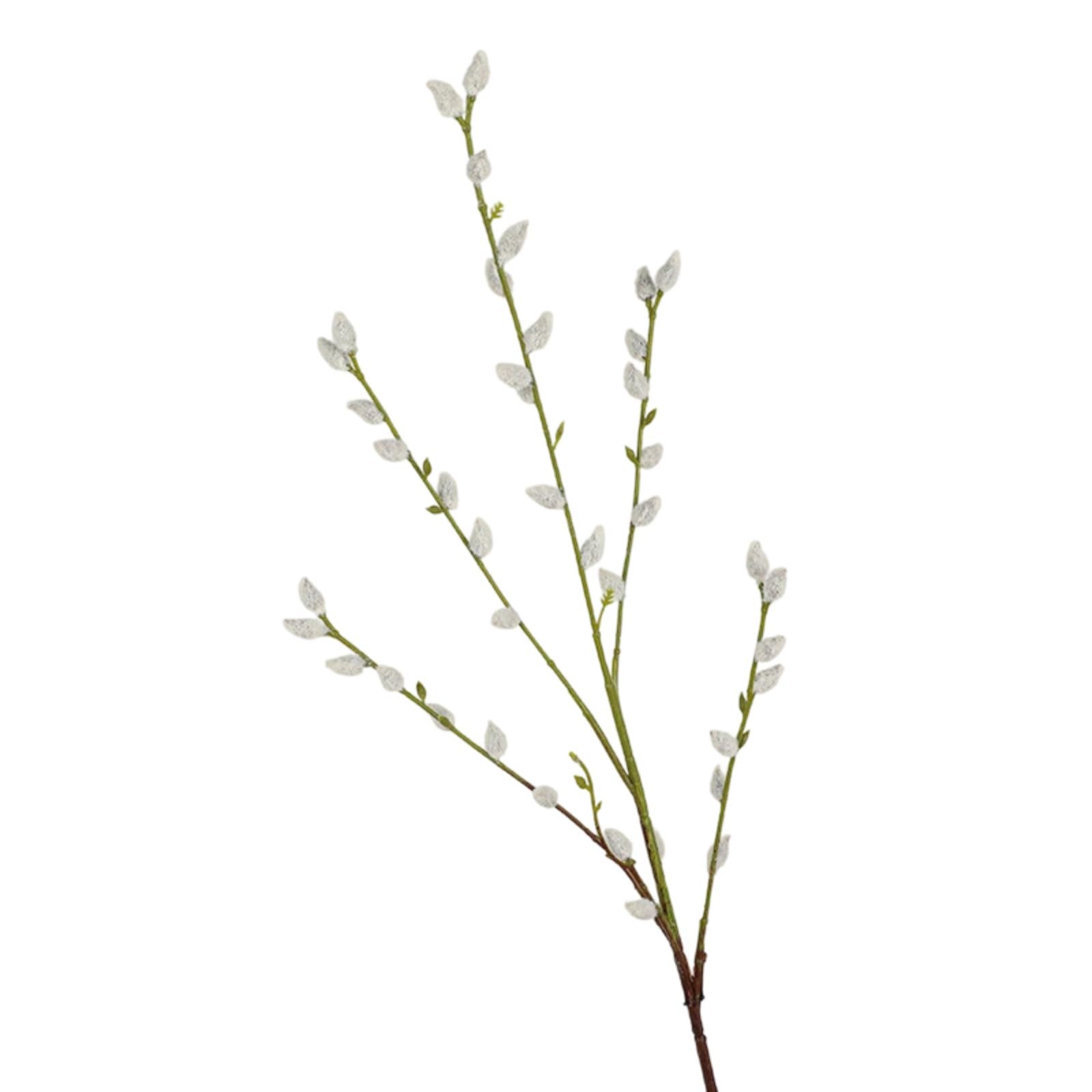 OSNIYAW Realistic Willow Branch with Bendable Stems for Wedding Party Decoration Artificial Simulated Plant Simulation Silver Sallow Boughs