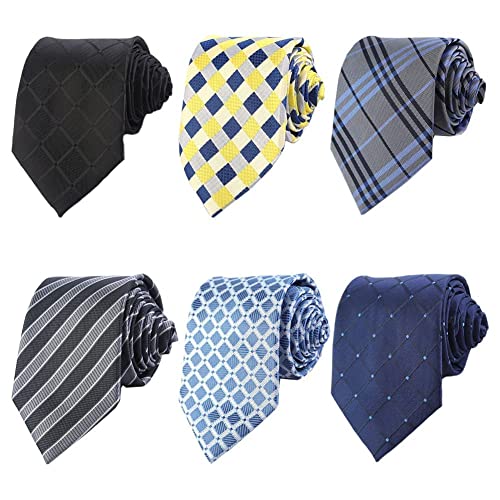 Image of Men's Necktie Classic Silk Tie Woven Jacquard Neck Ties 9 PCS