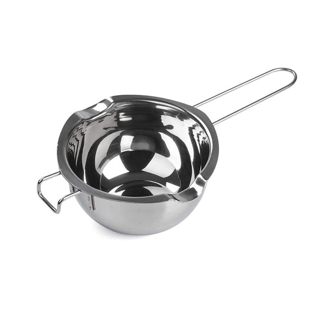 Pot à chocolat en inox à double bec pour fondre le beurre facilement