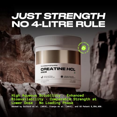 Image of Chamberofgods Creatine HCL | 100% Pure Unflavoured | 83 Servings