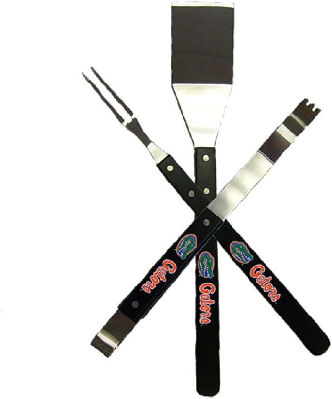 Grill Topper GTTOOLSFLA Florida 3Piece BBQ Tools Barbecue Tool Sets Patio