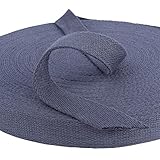 Cotton Bag Strapping - 25mm Wide Premium Rucksack Luggage Strap, Cotton Fabric, Webbing Strap, Heavy Duty Straps, Bag Making Supplies, Upholstery Strap by Discount Fabrics LTD (Denim,5m)