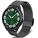 Produktbild DEALELE Armband Kompatibel mit Samsung Galaxy Watch 7 / FE / 6/6 Classic / 5/5 Pro / 4/4 Classic / 3 41mm, 20mm Edelstahl Metall Mesh Ersatz Bands für Huawei GT3 / GT2 42mm Herren Damen, Schwarz