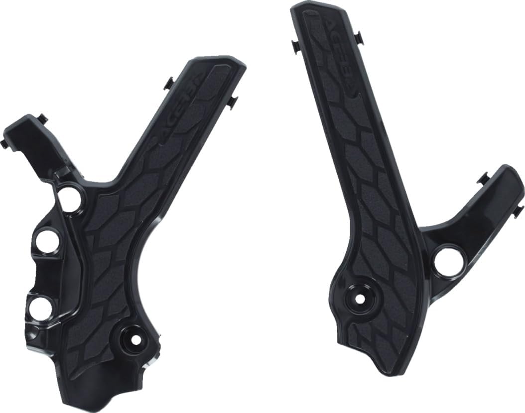 Acerbis X-Grip Frame Guards Black/Black Compatible with Suzuki DR-Z 400 200-2004/DR-Z 400E 2000-2007/DR-Z 400S 2000-2024/DR-Z 400SM 2005-2024 - 2983340001