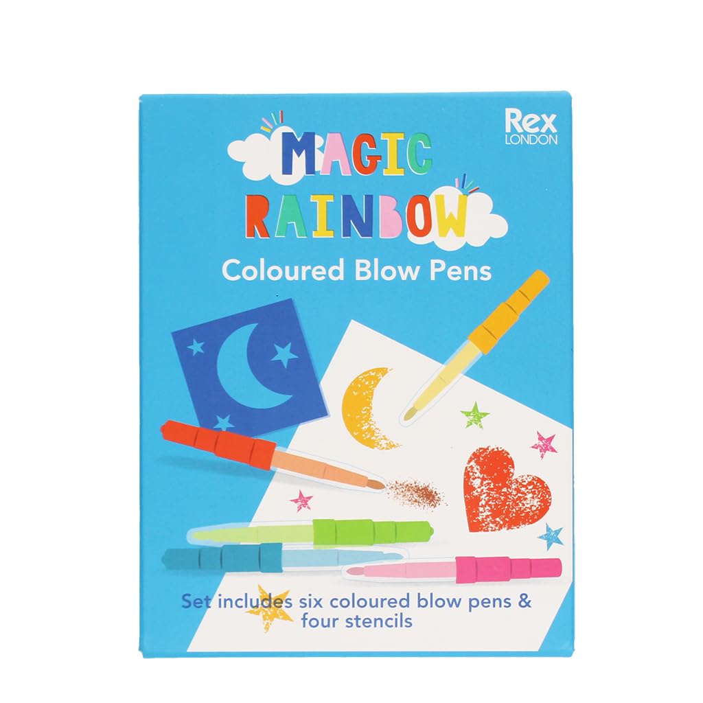 Rex London Magic rainbow coloured blow pens