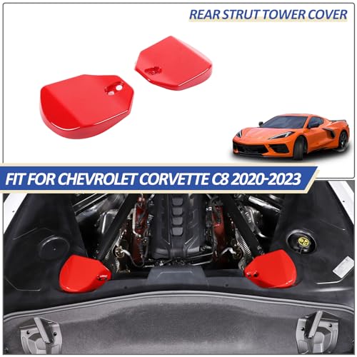 Daeiclru Rear Strut Tower Covers Compatible with Chevrolet Corvette C8 2020-2026, ABS Shock Absorbing Tower Cover, Engine Bay Shock Protection Panel Cover Trim (Red) by Daeiclru - Used condition - Image 5