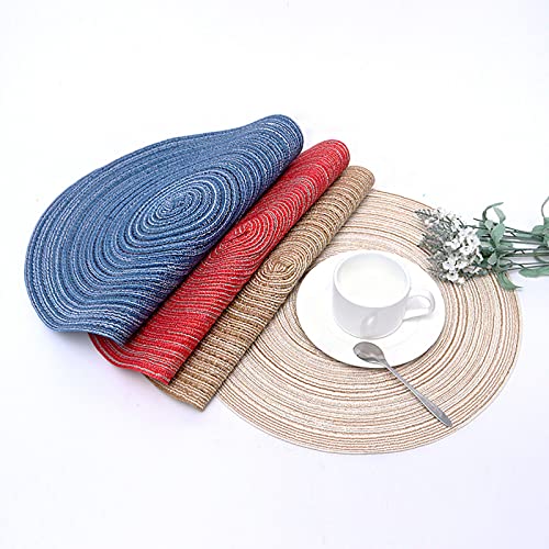 Sets de table ronds en coton tressé de haute qualité pour décoration de table moderne