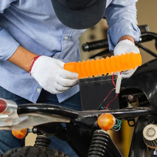 Protector de maletero de horquilla amarillo compatible con varios modelos de moto 3