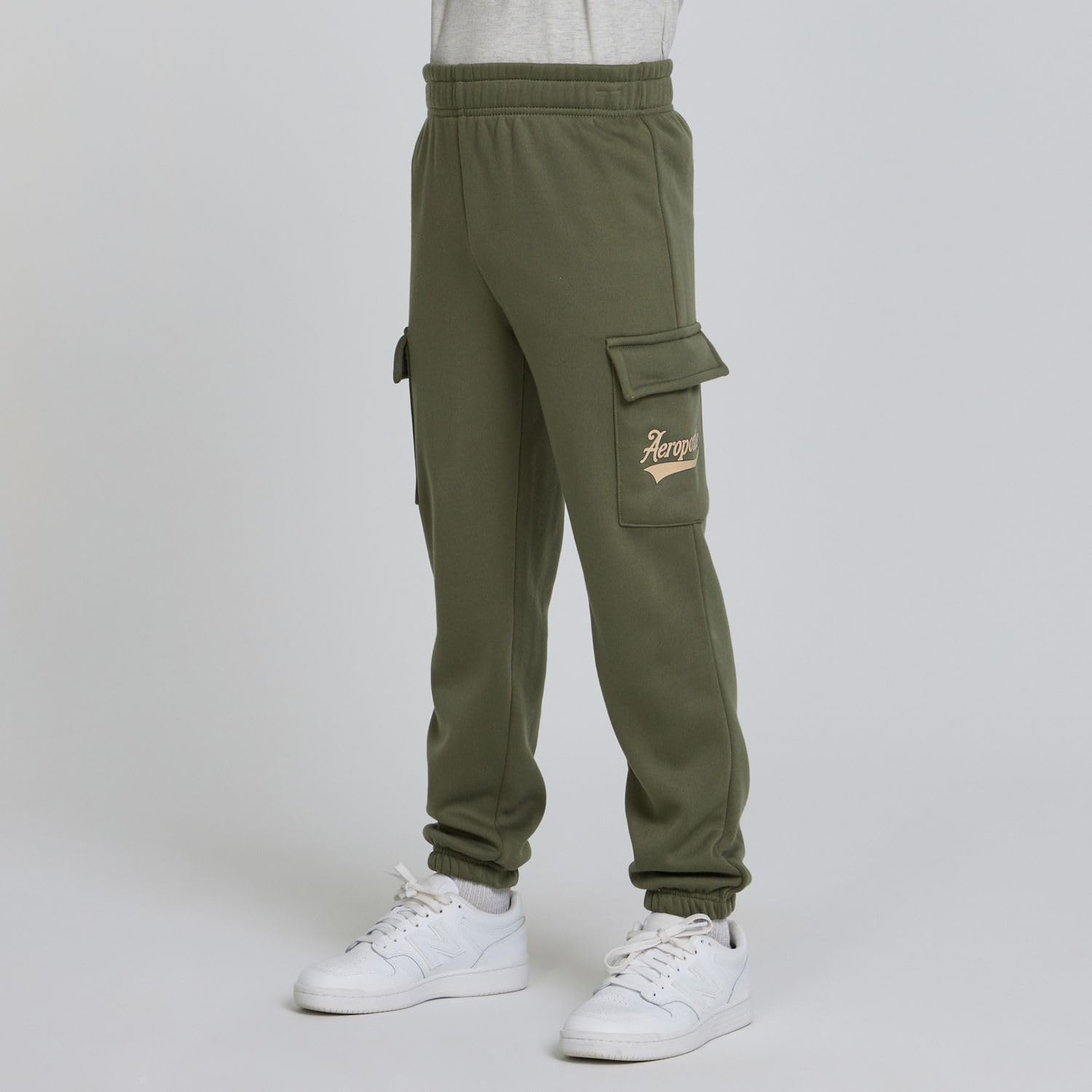 AEROPOSTALE Boys 3 Piece Outfit Set - Fleece Pullover Hoodie, Cargo Sweatpants, T-Shirt, Boys Activewear Set, Sizes 4-12 - Image 6