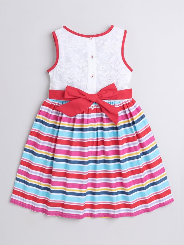 Image of Funshine Girls Spring Summer Casual Dress for Kids | Soft Breathable Comfortable Everyday Wear for Play School Outings Birthday Parties & Family Occasions | Stylish Lightweight Trendy Outfit