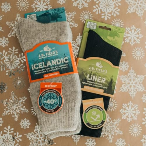 Image of J.B. Field's -40 Below Arctic Trail Thermal Winter Socks for Hiking, Trekking & Outdoor Activity, 85% Preshrunk Wool