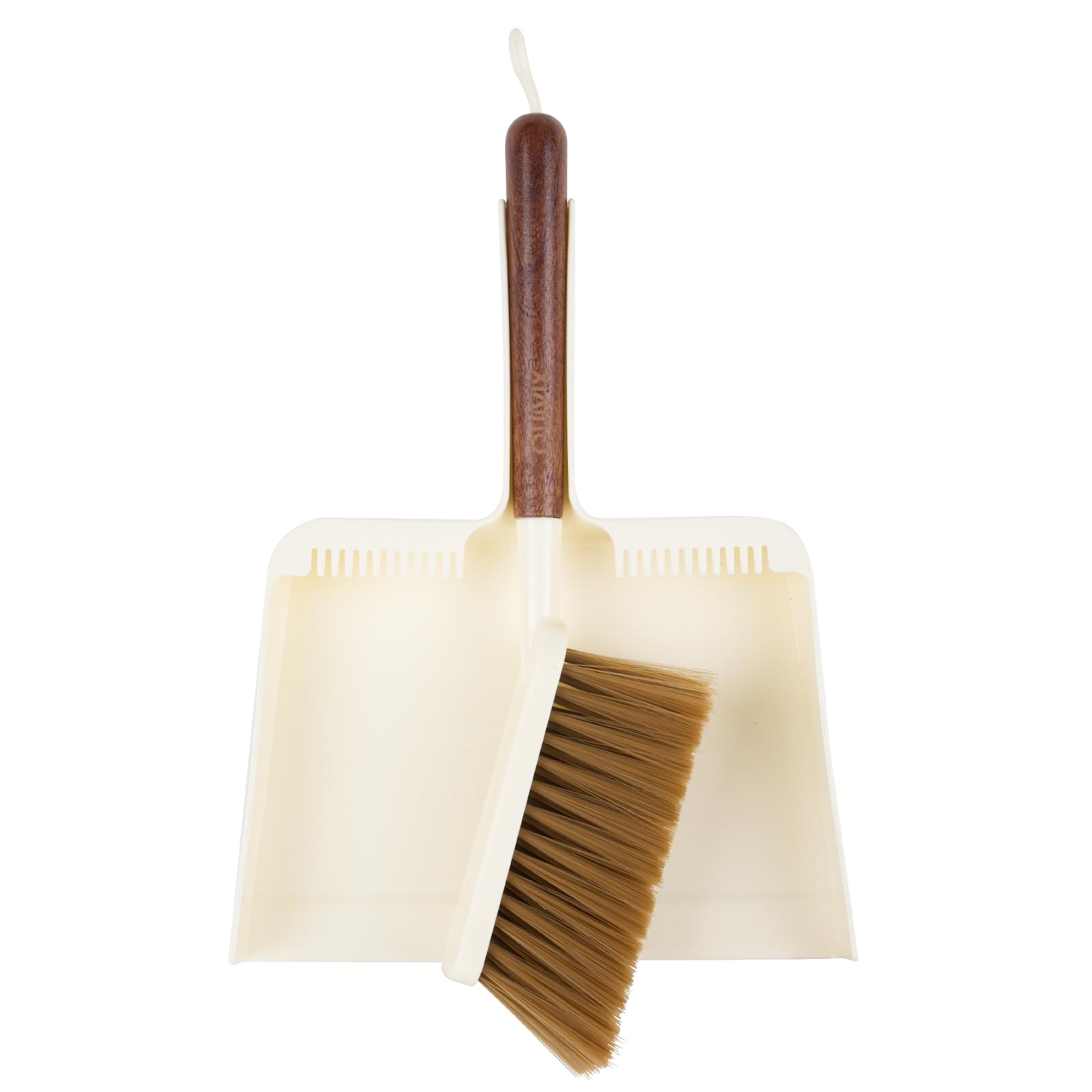 Juego de escoba de mano y recogedor, juego de recogedor pequeño portátil y cepillo con mango de madera de sapele, diseño de dientes, escoba compacta para colgar con recogedor para limpiar