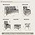 Weaxty Wicker Patio Furniture 8 Piece, Outdoor Sectional Furniture Patio Set with Swivel Chair Ottoman Outdoor Loveseat Sofa for Backyard Garden Deck Dark Gray