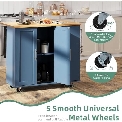 Chariot de cuisine roulant avec plaque rabattable pliable, chariot de service portable avec grand espace de rangement pour un usage domestique et commercial