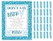 Don't Say Baby! -The Baby Shower Clothespin Game for Guests to Wear Blue Boy with Mini Clothespins Party Favors For 30 Players (Blue- Boy)