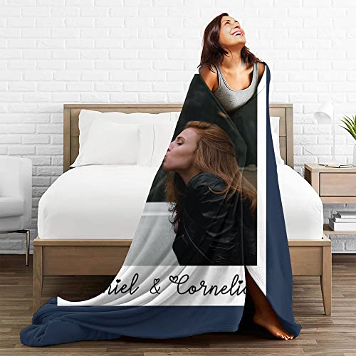Easycosy personalisierte Decke für Paare - Geschenke für Sie Frauen Benutzerdefinierte Bild ersonalisierte Foto Kuscheldecke für Freundin… – Ansicht 4