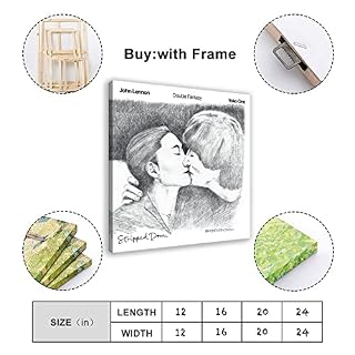 John Lennon – Impression sur toile pour décoration de salon ou de chambre à coucher – 50 x 50 cm - Les Beatles, Paul McCartney, John Lennon, RIngo Starr, George Harrison John Lennon - Impression sur toile pour décoration de salon ou de chambre à coucher - 50 x 50 cm – Image 2