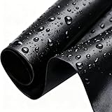 Bâche pour bassin - 6 x 6 m, Robuste Noire Bâche de Bassin en PVC, Bâche Liner pour Bas...