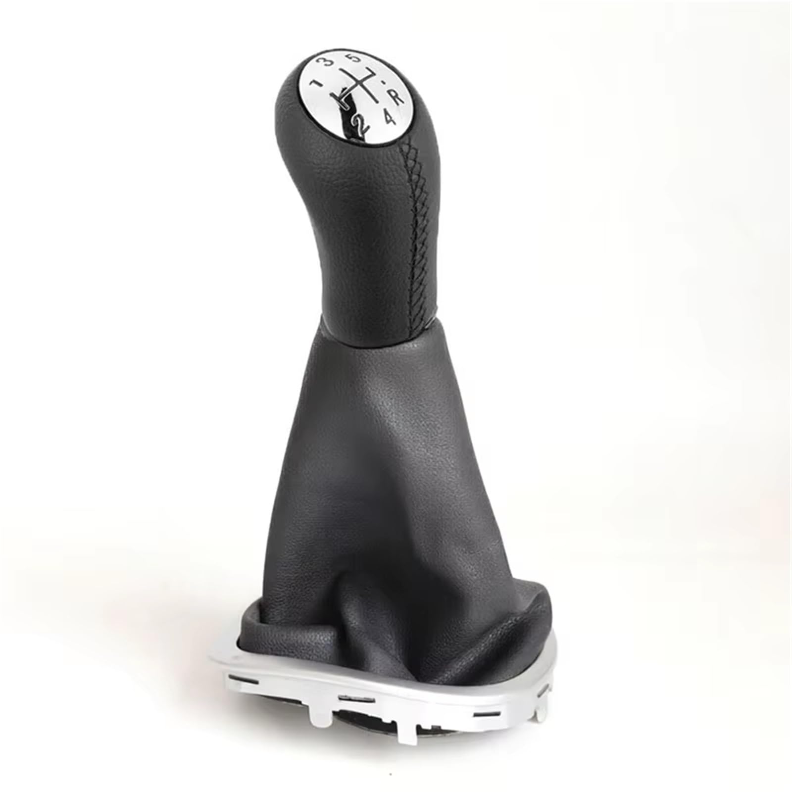 CVCMGDGNEA for Clio 3 III 2005-2012 Gear Shift Knob 5 Speed Stick with Leather Gaiter Boot Cover Gear Shift Knob Manual