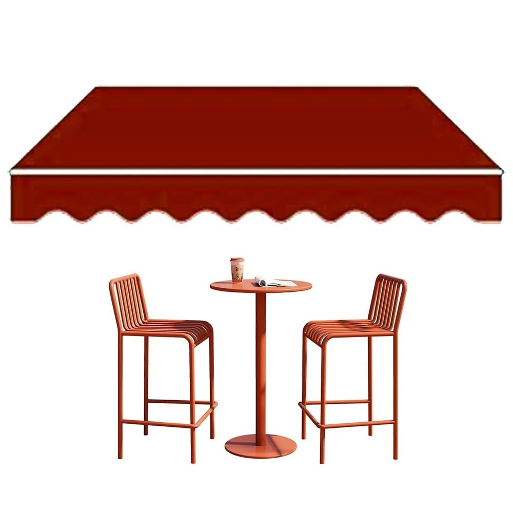 Toile de store extérieur rouge imperméable pour réparer un tissu usé et fuites de terrasse