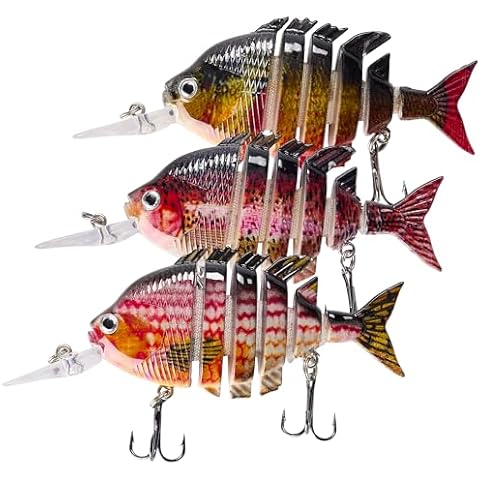 XBLACK Fishing Lures Jointed Fishing Kits for Freshwater and Saltwater,Lifelike Swimbaits for Bass Trout Crappie,Slow Sinking Bass Fishing Lures,Amazing Fishing Gifts for Men Women Cover