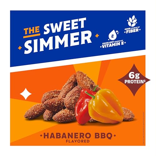 Image of Blue Diamond Almonds Habanero BBQ Flavored Snack Nuts, 25 Oz Resealable Bag (Pack of 1)