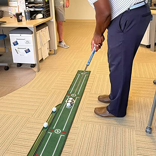 Golf Putting Matt For Indoors And Office, 8Ft Putting Green With Alignment Guides, Compact Edition, Golf Accessories For Men #TOP5