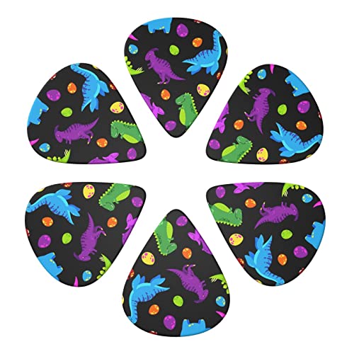 FUCVNPZ Lot de 6 médiators en celluloïd, motif dinosaure, fins, moyens et lourds pour guitares acoustiques, électriques… - Les Beatles, Paul McCartney, John Lennon, RIngo Starr, George Harrison FUCVNPZ Lot de 6 médiators en celluloïd, motif dinosaure, fins, moyens et lourds pour guitares acoustiques, électriques… – Image 3