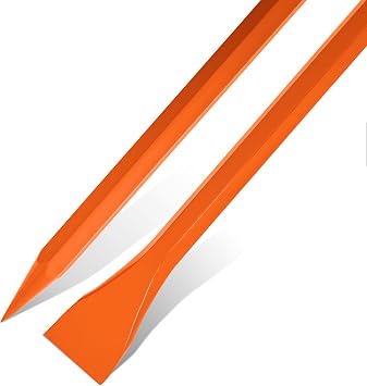 60" 5ft Chisel Digging Bar 15lb 6.65kg Pencil Point Wrecking Pry Road Bar Post Hole Diggers for Digging Prying of Dirt and Large Rocks