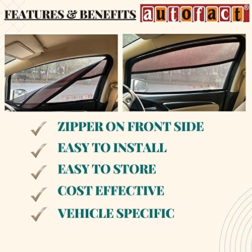 Image of Autofact Side Window Magnetic Sunshades Compatible with City (2020 to 2023), Special Z Black mesh to Block Sun Glare and UV Rays