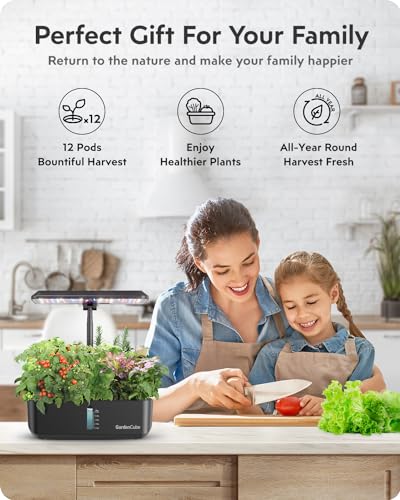 Indoor Garden Hydroponics Growing System: GardenCube 12-Pod Indoor Gardening System with Height-Adjustable LED Grow Light, Smart Quiet Pump, and Plant Germination Kit -... - Image 6