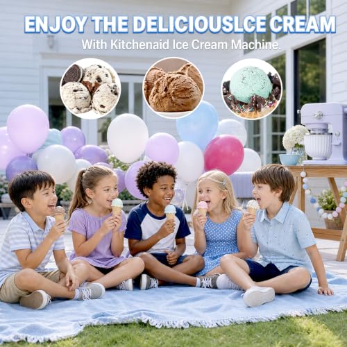 Image of GVODE Ice Cream Maker Attachment for KitchenAid Stand Mixers