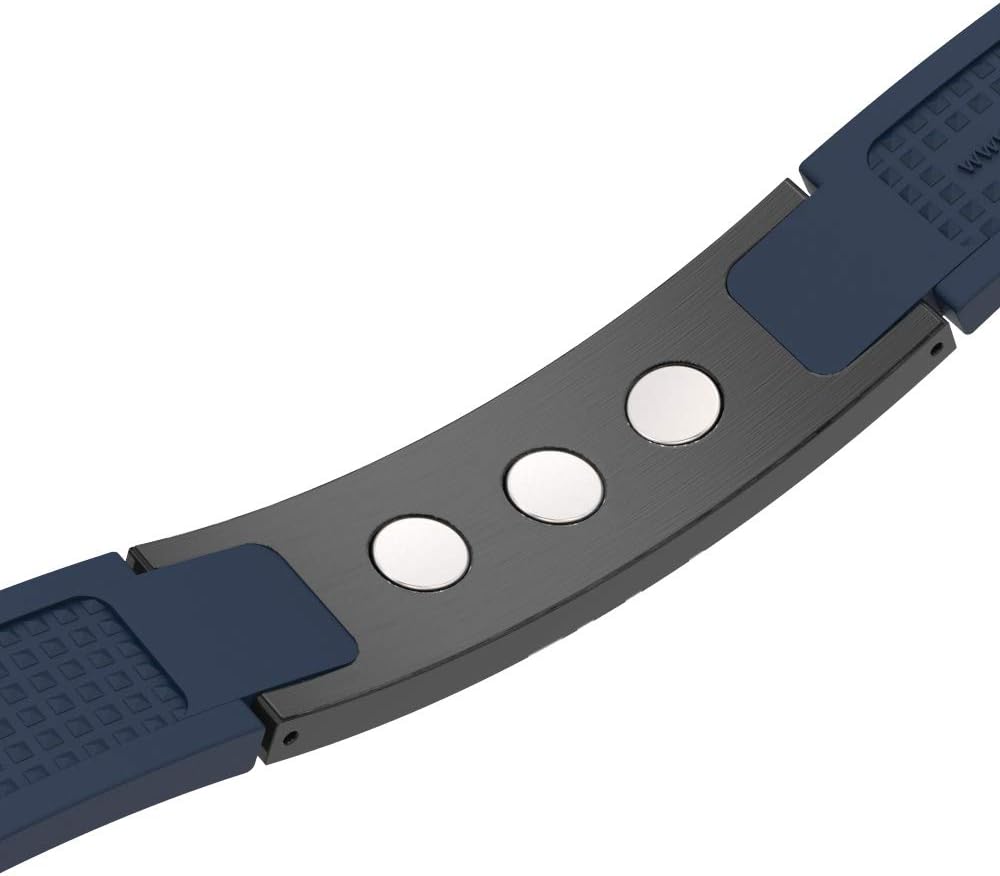 PROEXL® Sports Golf Magnetic Bracelet Carbon Dark Black with Blue Strap Waterproof