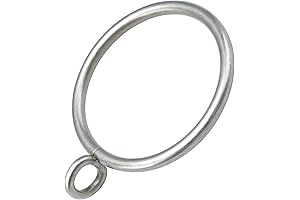 AMZSEVEN Curtain Rings with Eyelets, Pinch Pleat Rings for Curtains