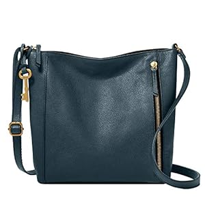 Fossil-Womens-Tara-Leather-Crossbody-Purse-Handbag Fossil Women's Tara Leather Crossbody Purse Handbag, Vintage Indigo