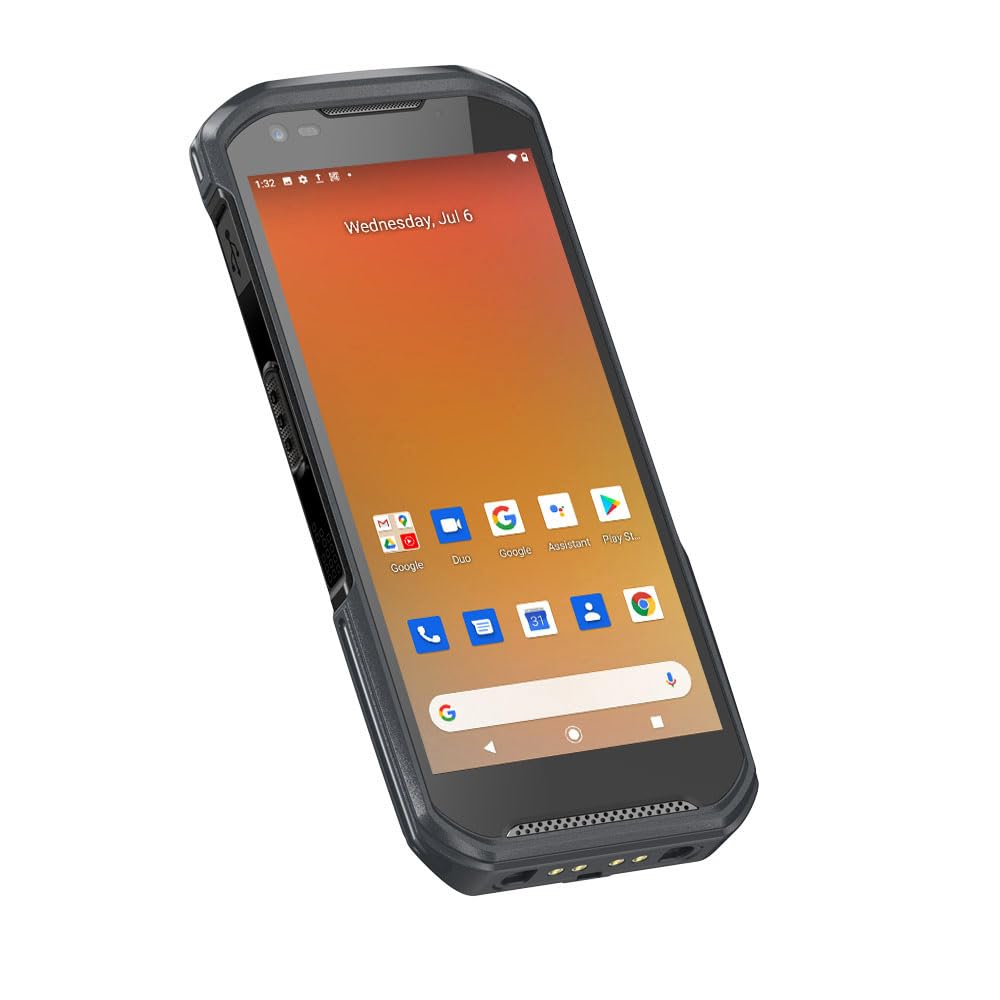 RUGILINE - Computer portatile Android 13 + 2D con scanner di codici a barre 2D da 5,5", palmare robusto, supporto NFC wireless Wi-Fi 4G LTE per magazzino memoria 64G