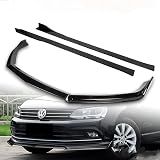 HK5 9pcs Combo Front Bumper Body Kit Lip + Side Skirt Extensions Diffuser Compatible with 2015-2018 Volkswagen Jetta MK6 2016 2017 (Painted Black)