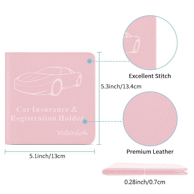 Porta Documentos Para Auto Rosa miniatura 2