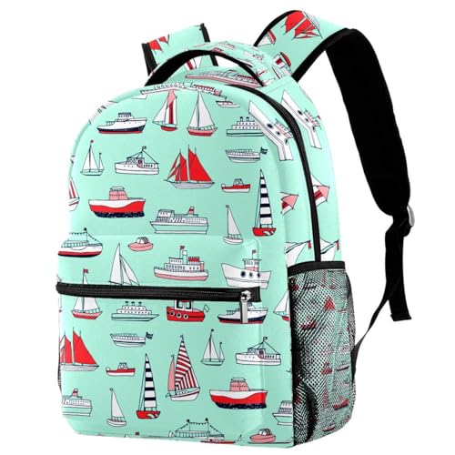 Sac à dos école voiliers multicolore pour ado et voyage décontracté