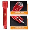 TIANMENSHAN Tap Spanner Tool, 12-in-1 Multi-Functional Faucet Wrench, Comfortable Grip, Anti-Slip, for Sink, Bathroom & Kitchen Plumbing, Faucet Installation, Plumbing Repair Kita #3