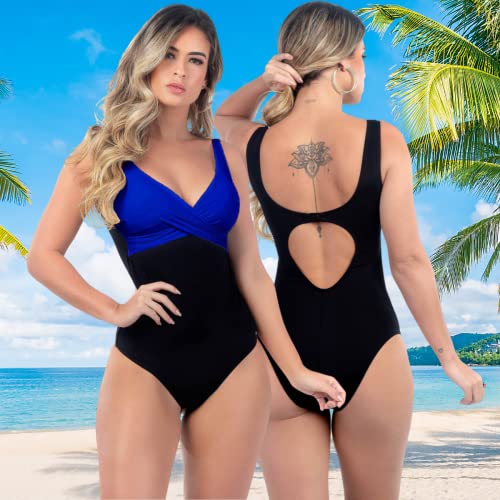 Maiô, Body Feminino Modelo 2022 Chapa Barriga Com Bojo Neon Tamanho:G-42-44;Cor:Azul Bic
