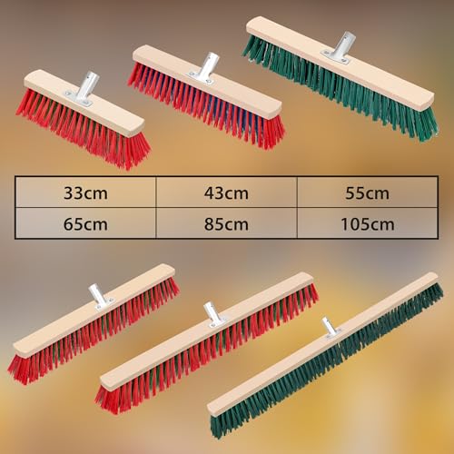 KOTARBAU® Garden Broom - 65 cm (25.59 inches) - Natural - Outdoor Broom - Sweeping Brush - Yard Brush - without Handle - Wood PVC