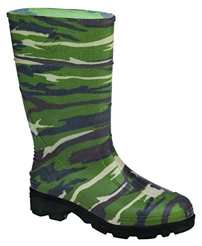 Ranger Splash Series Kids' / Youths' Rain Boots, Green Camo (76020)