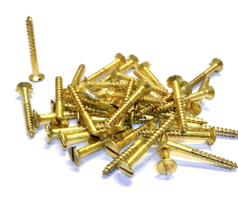 BRASK Brass Screws CSK Single Slotted 30 MM X 7 MM (1.2 INCH) (Pack of 25 PCS)-picture-10