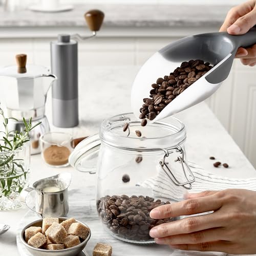Image of Spring Chef Magnetic Ice Scoop for Freezer, BPA-Free Food Scooper, Gray
