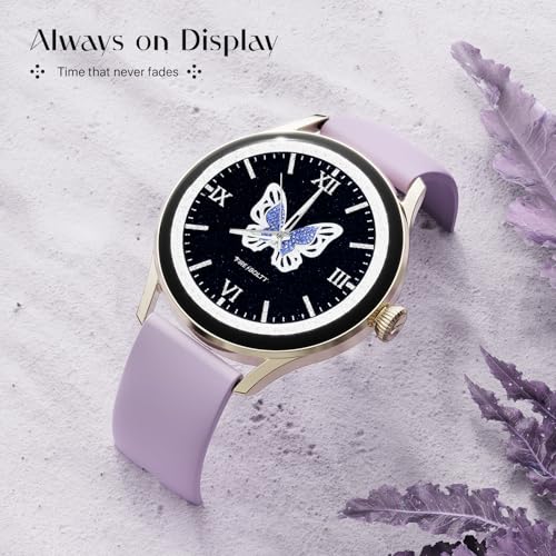 Image of Fire-Boltt Glitz Women Smart Watch with 1.19 inch AMOLED Display, Bluetooth Calling, Rotating Crown, Always On Display, 1000 Nits Brightness, IP68 Waterproof Lavender Mist